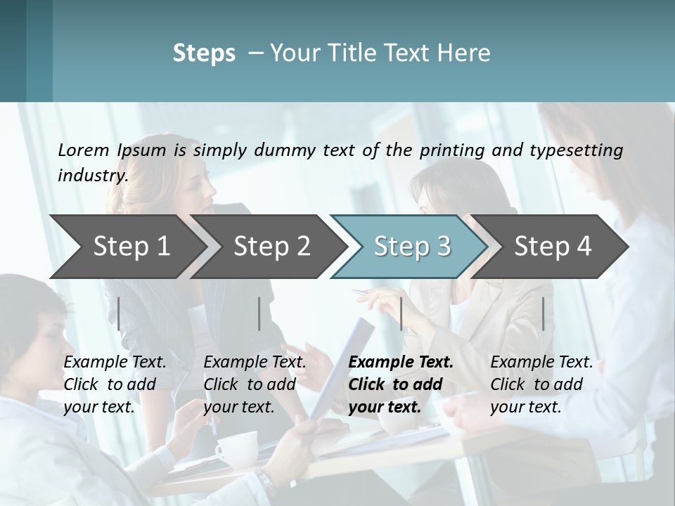 Women At The Meeting PowerPoint Template