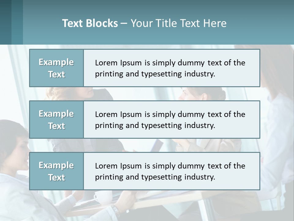 Women At The Meeting PowerPoint Template