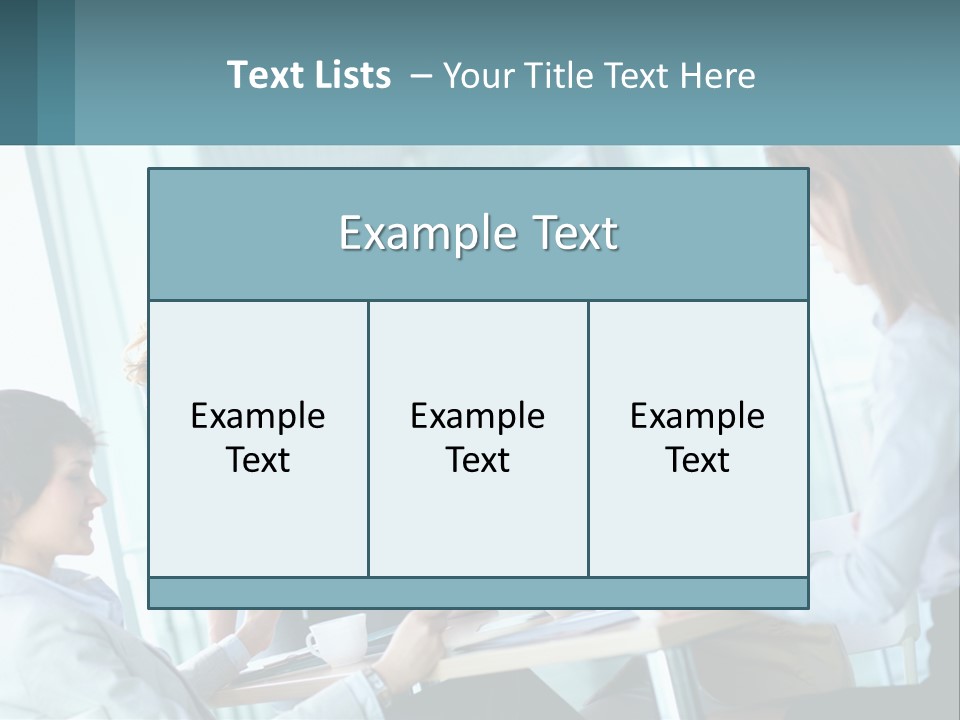 Women At The Meeting PowerPoint Template