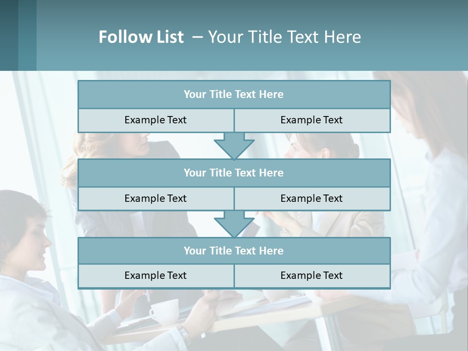 Women At The Meeting PowerPoint Template