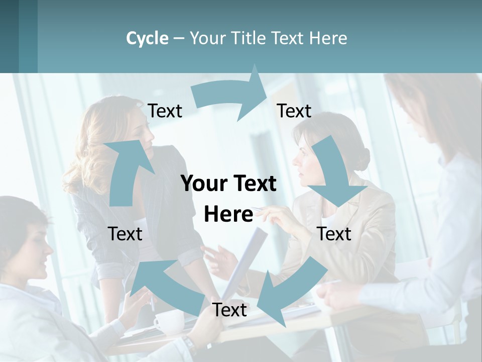 Women At The Meeting PowerPoint Template