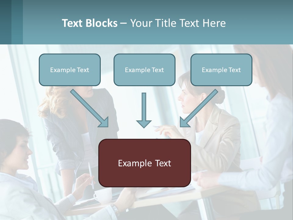 Women At The Meeting PowerPoint Template