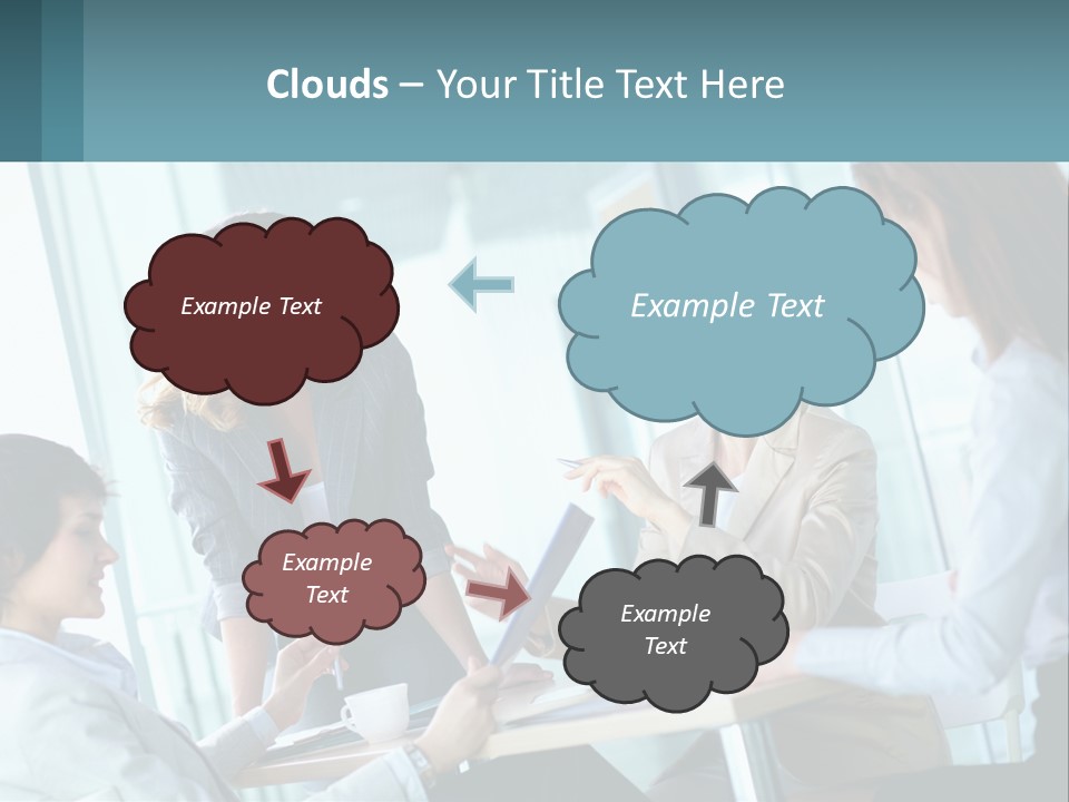 Women At The Meeting PowerPoint Template