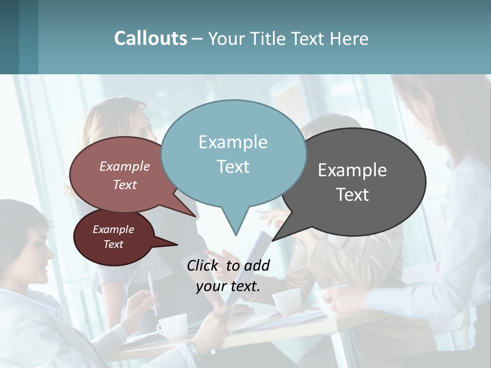 Women At The Meeting PowerPoint Template