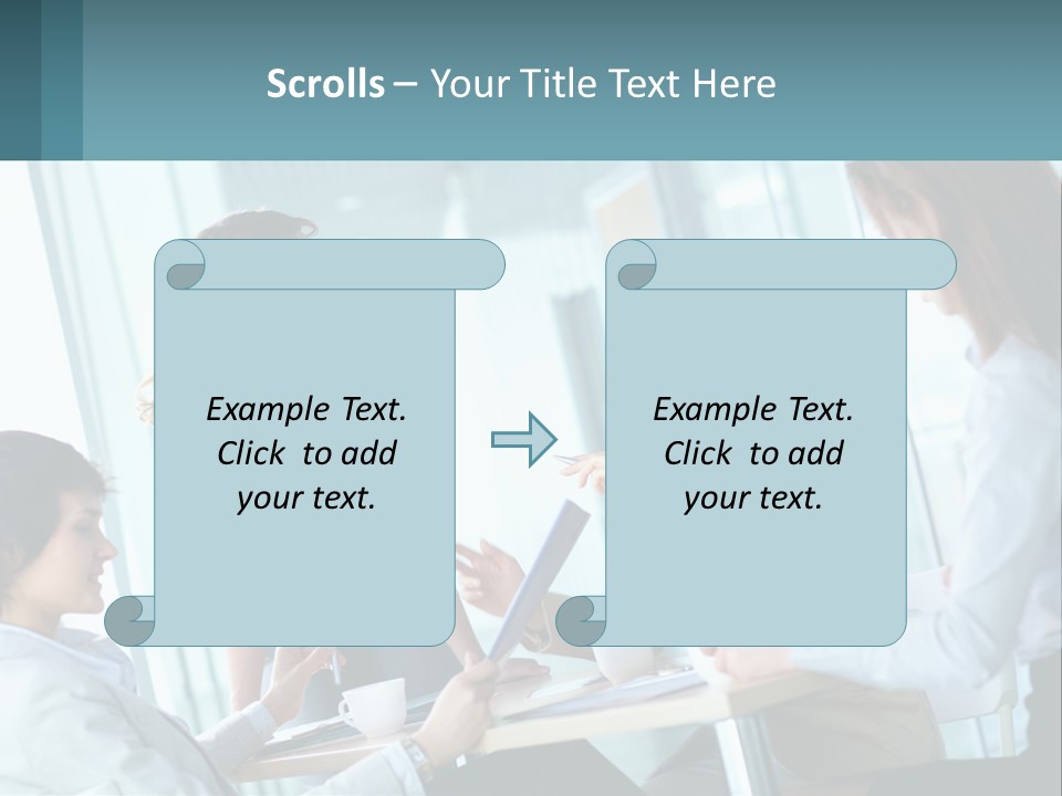 Women At The Meeting PowerPoint Template