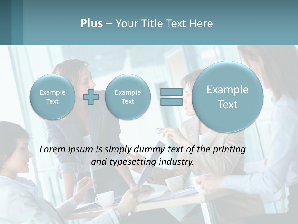 Women At The Meeting PowerPoint Template