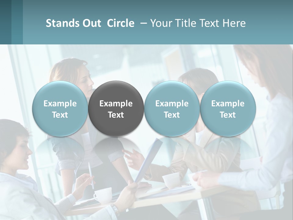 Women At The Meeting PowerPoint Template