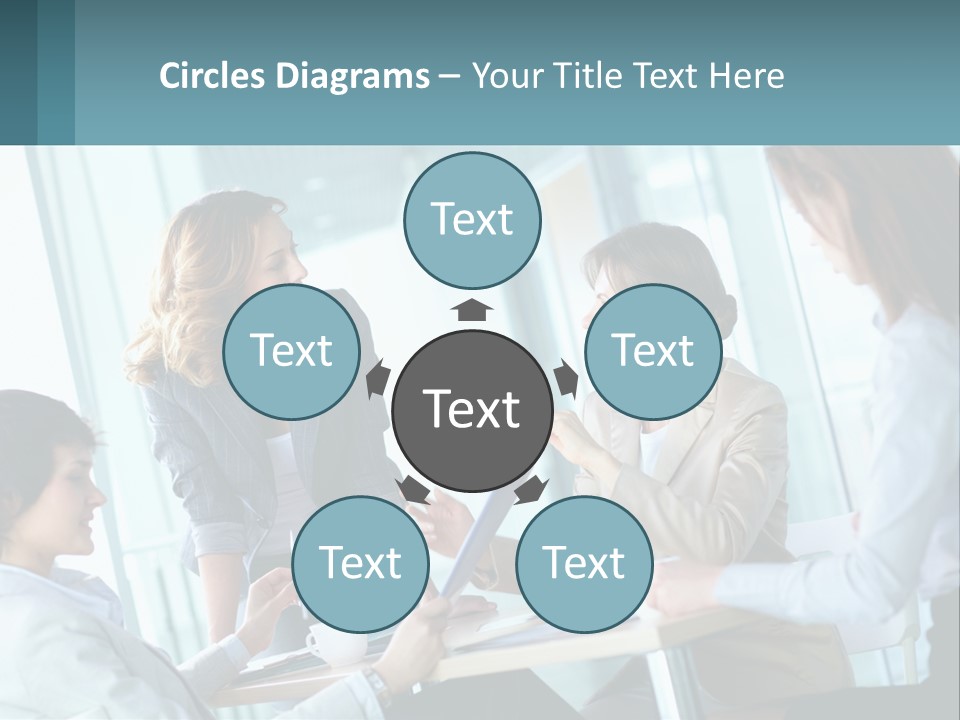 Women At The Meeting PowerPoint Template