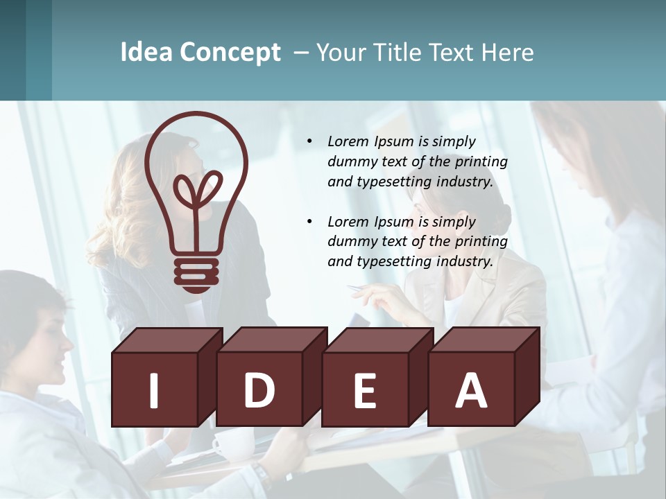 Women At The Meeting PowerPoint Template