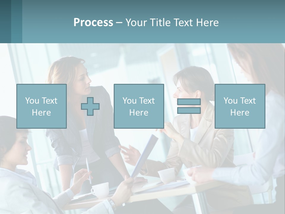 Women At The Meeting PowerPoint Template