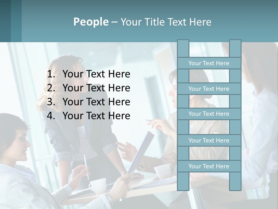 Women At The Meeting PowerPoint Template