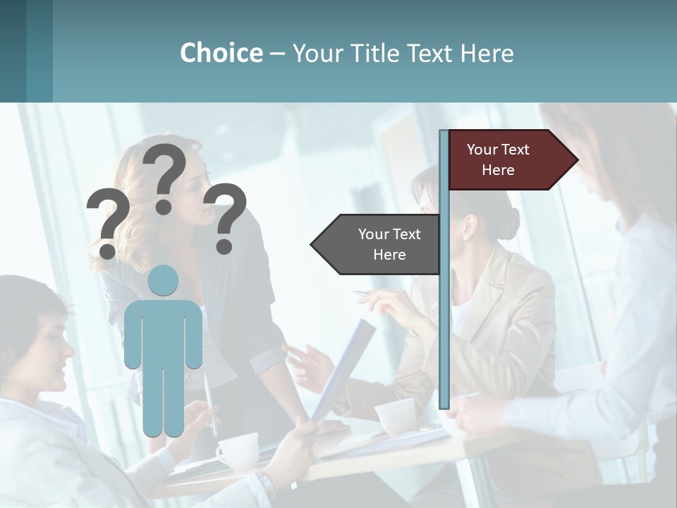 Women At The Meeting PowerPoint Template