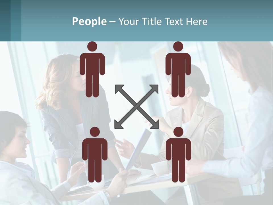 Women At The Meeting PowerPoint Template