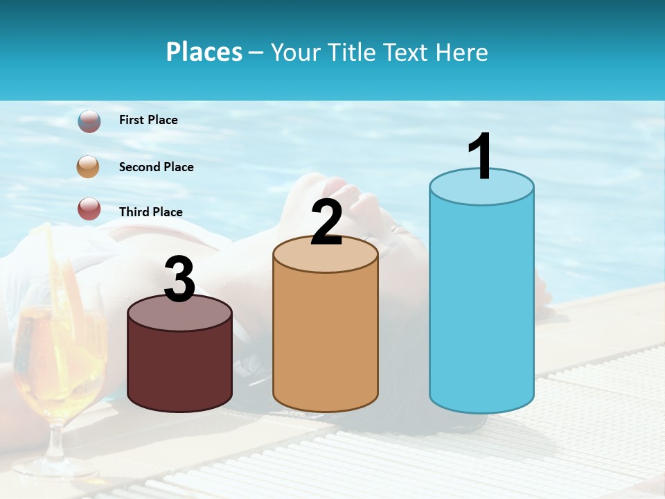 Poolside Girl PowerPoint Template