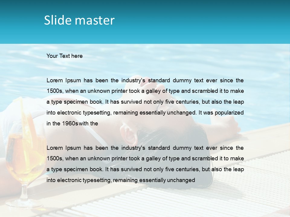 Poolside Girl PowerPoint Template
