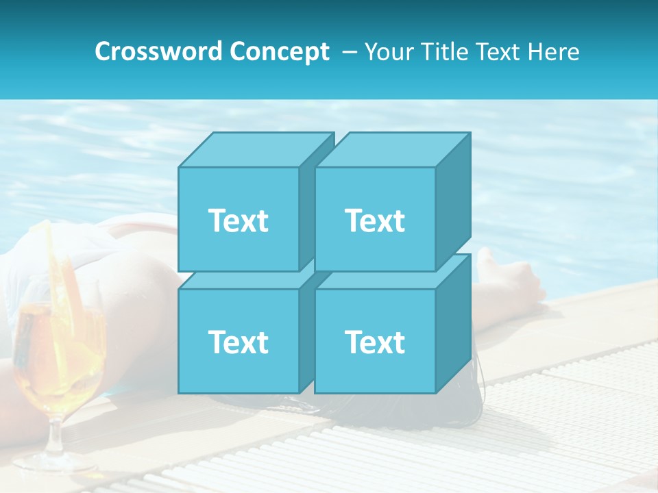 Poolside Girl PowerPoint Template