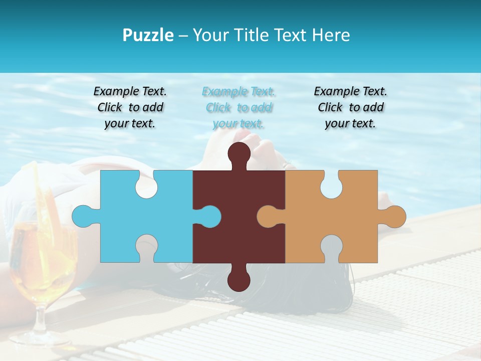 Poolside Girl PowerPoint Template