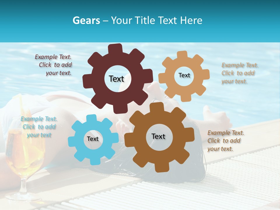 Poolside Girl PowerPoint Template