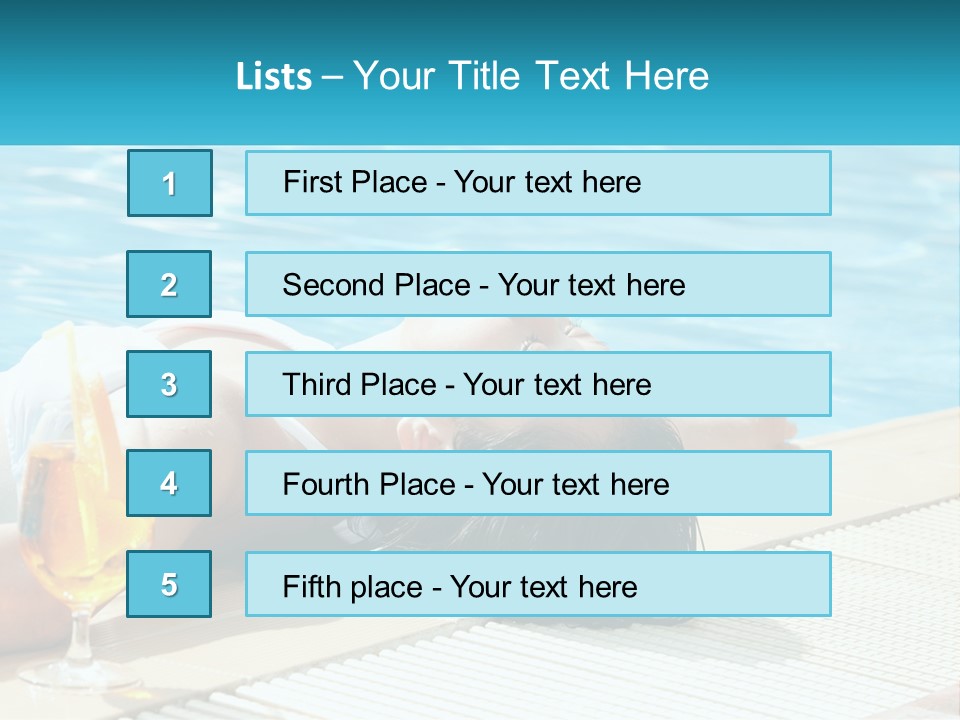 Poolside Girl PowerPoint Template