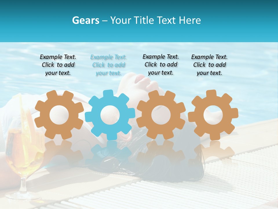 Poolside Girl PowerPoint Template