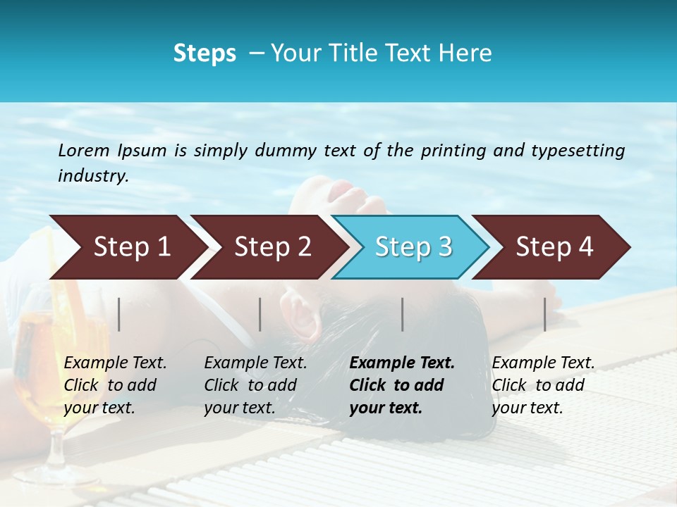 Poolside Girl PowerPoint Template