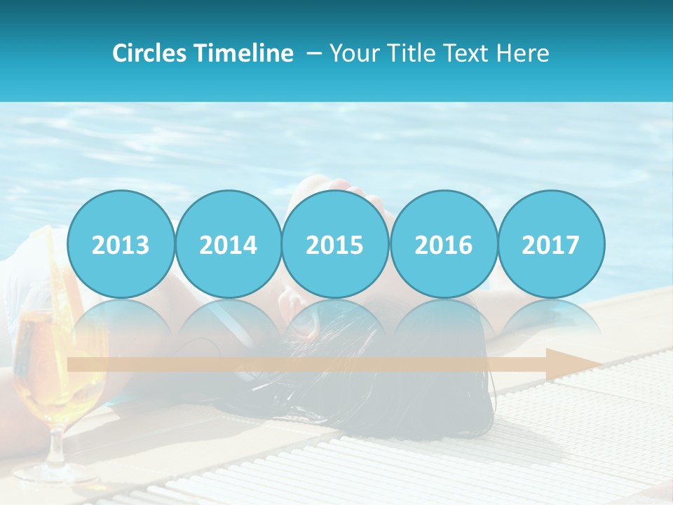 Poolside Girl PowerPoint Template