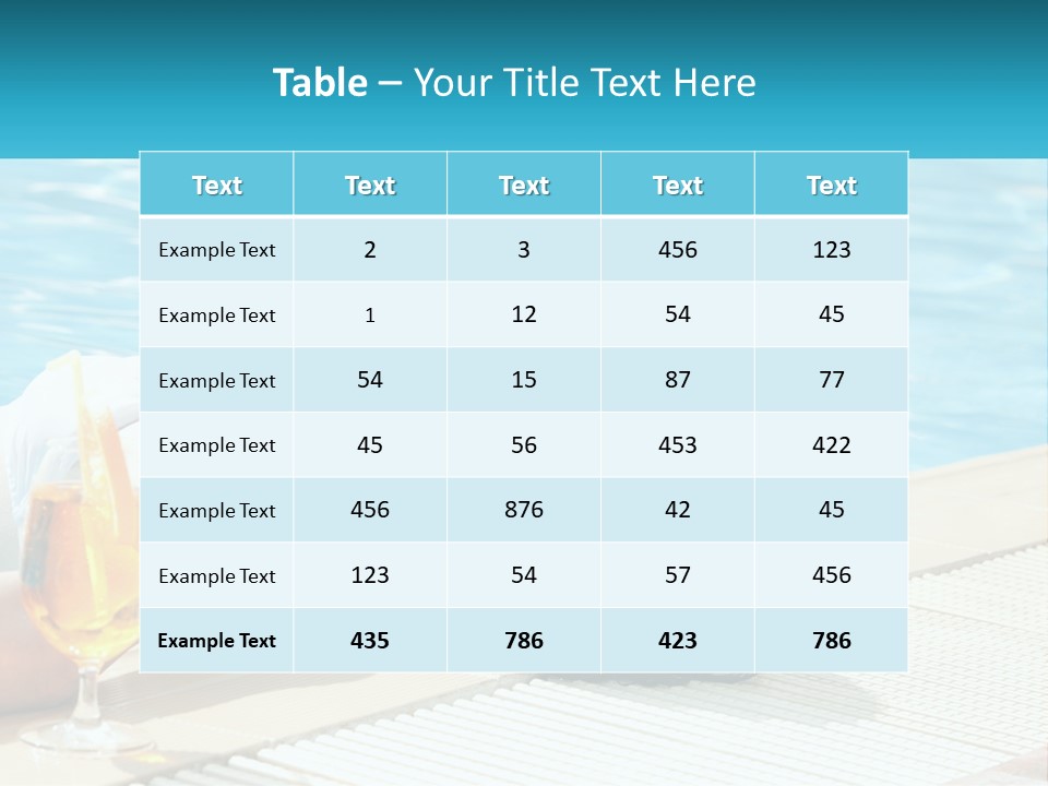 Poolside Girl PowerPoint Template