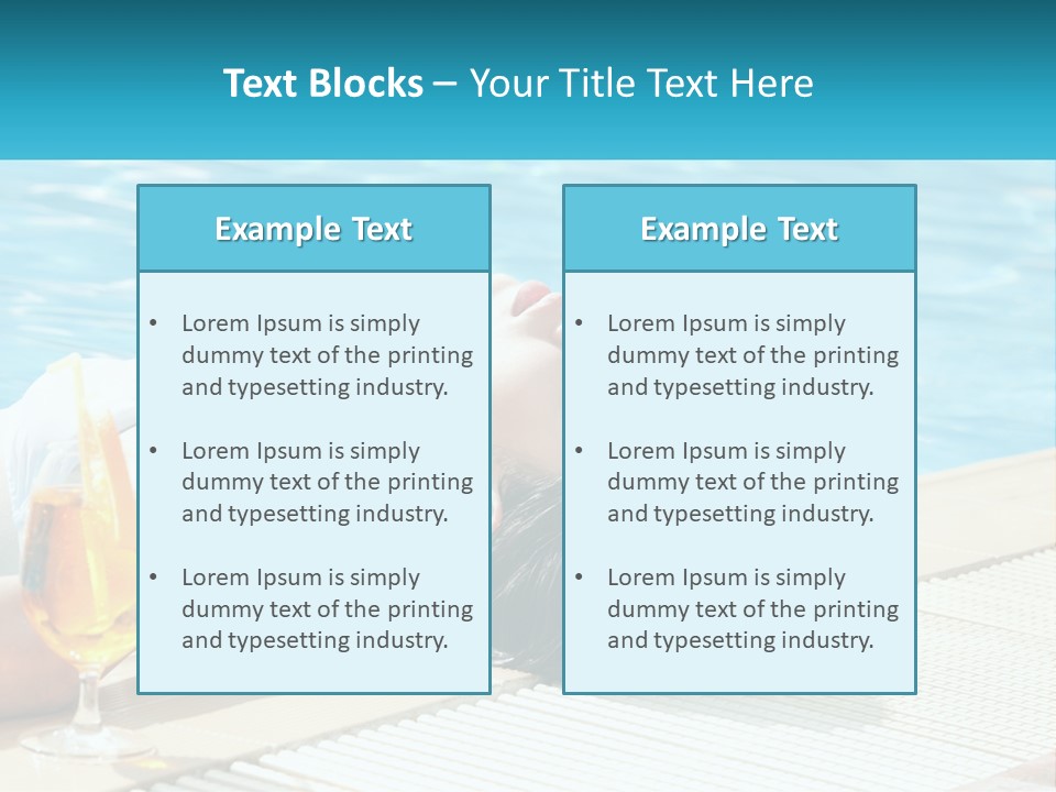 Poolside Girl PowerPoint Template