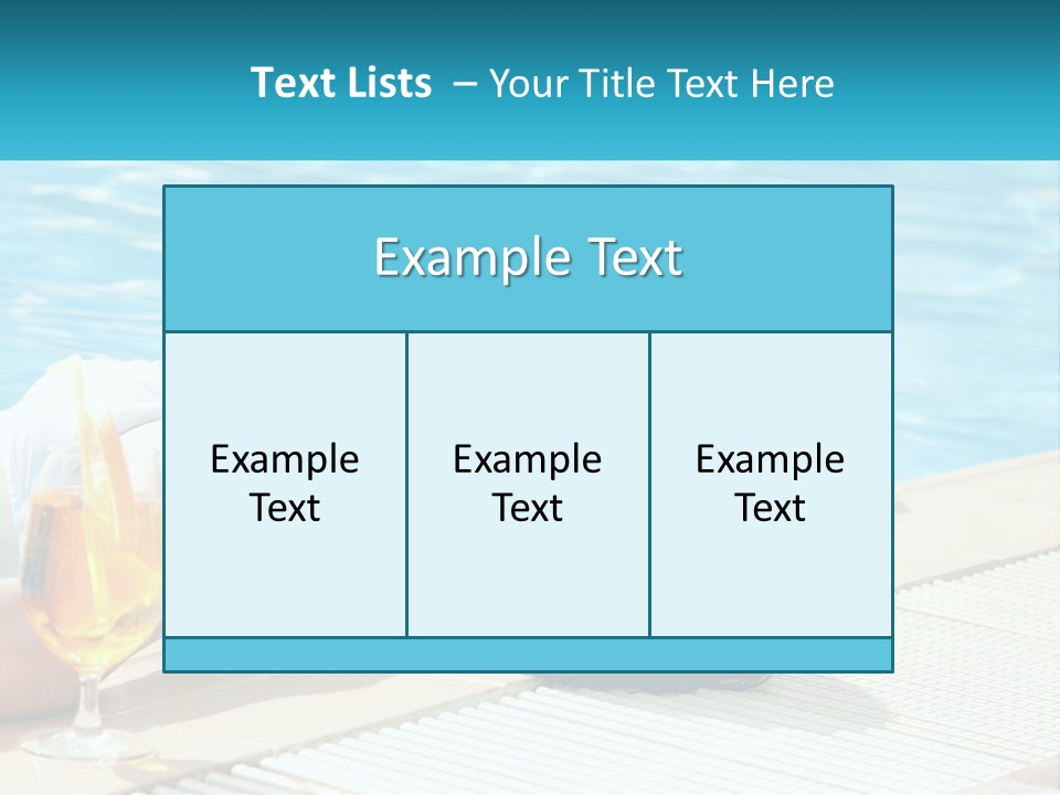 Poolside Girl PowerPoint Template