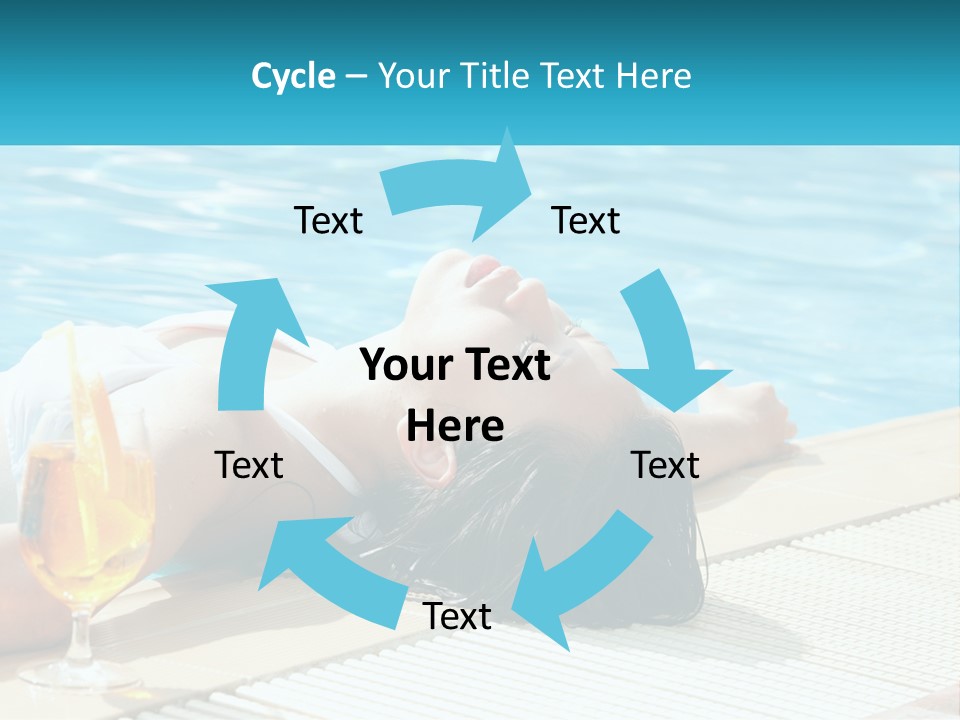 Poolside Girl PowerPoint Template