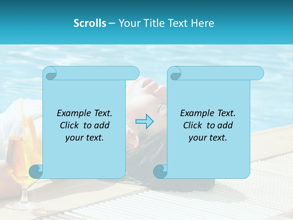 Poolside Girl PowerPoint Template