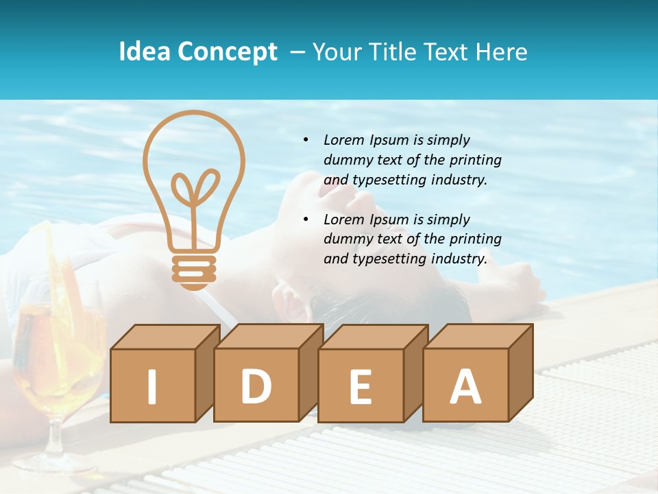 Poolside Girl PowerPoint Template