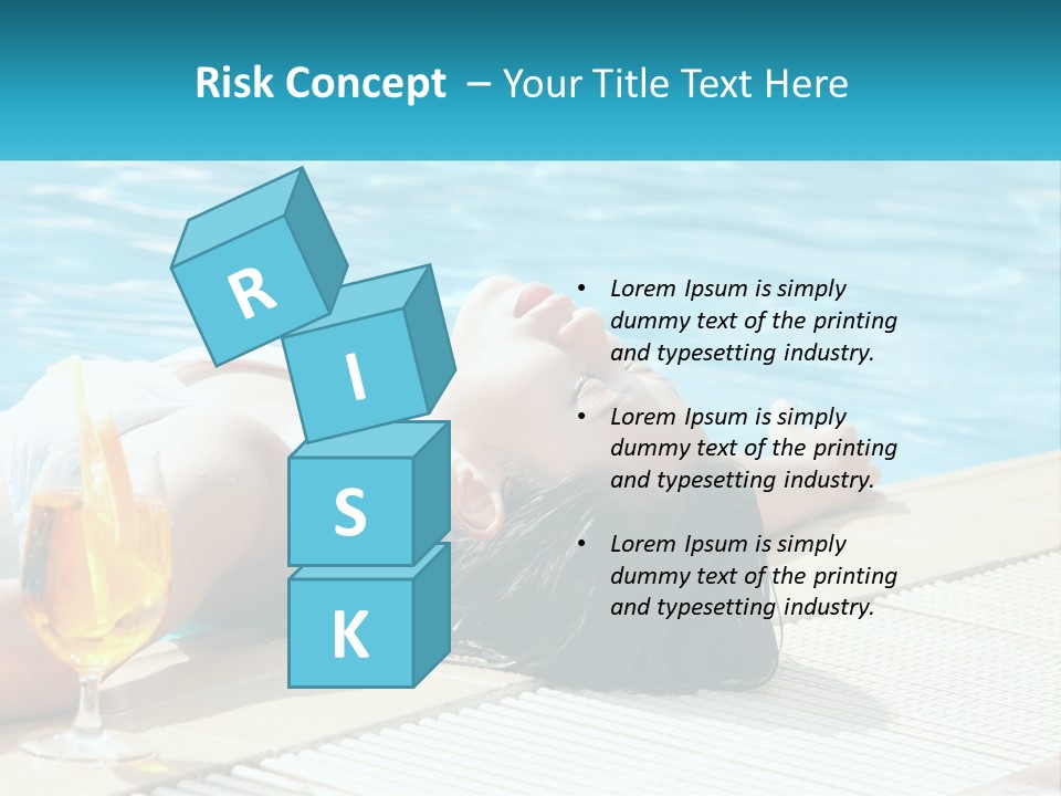 Poolside Girl PowerPoint Template