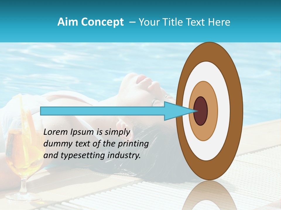 Poolside Girl PowerPoint Template