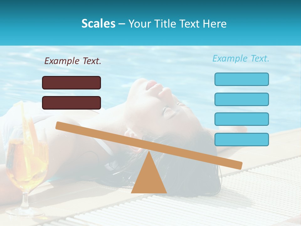 Poolside Girl PowerPoint Template
