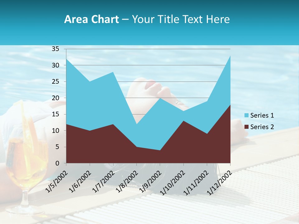Poolside Girl PowerPoint Template
