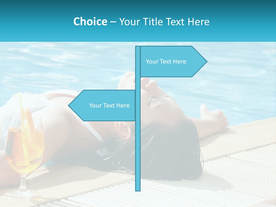 Poolside Girl PowerPoint Template