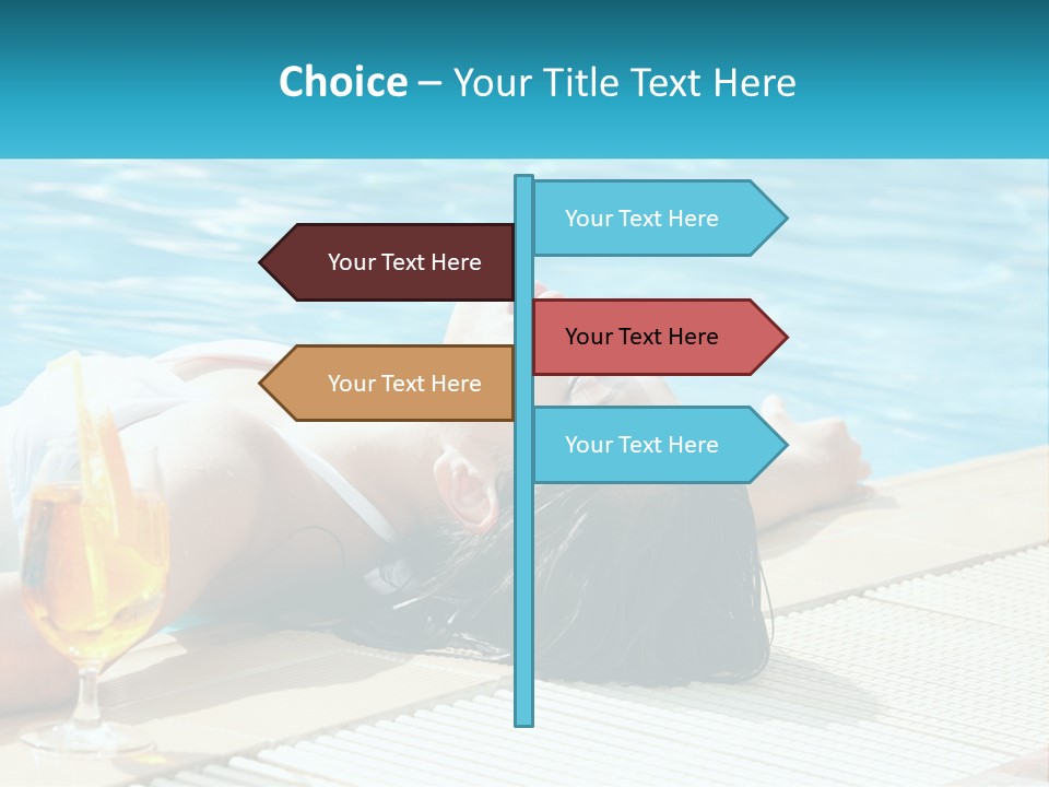 Poolside Girl PowerPoint Template
