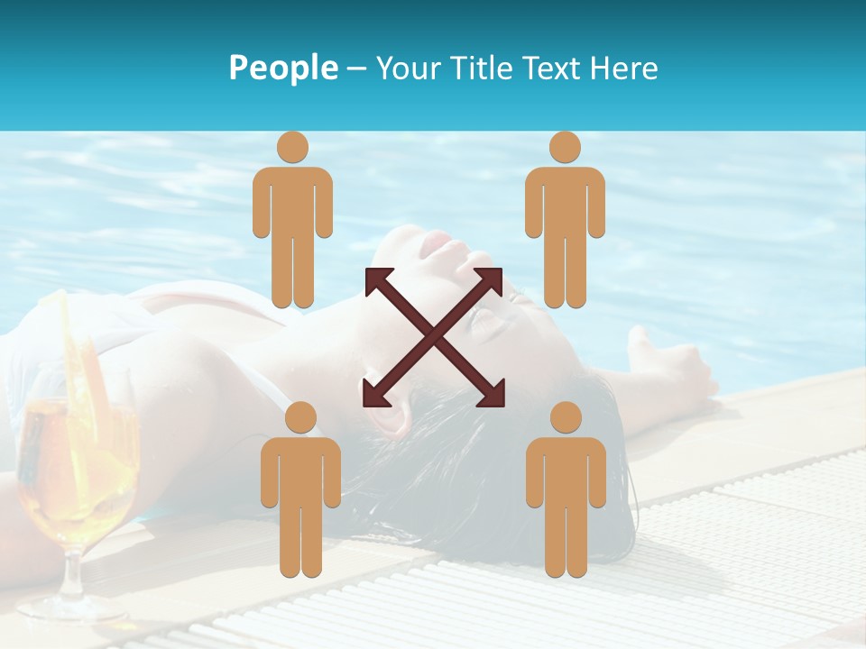 Poolside Girl PowerPoint Template