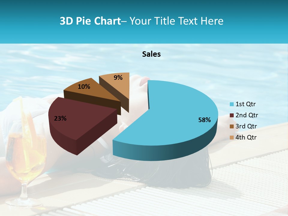 Poolside Girl PowerPoint Template