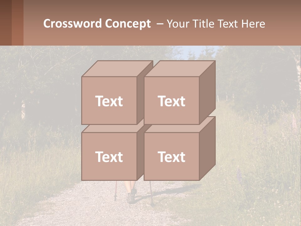 The Girl Goes On A Hike PowerPoint Template