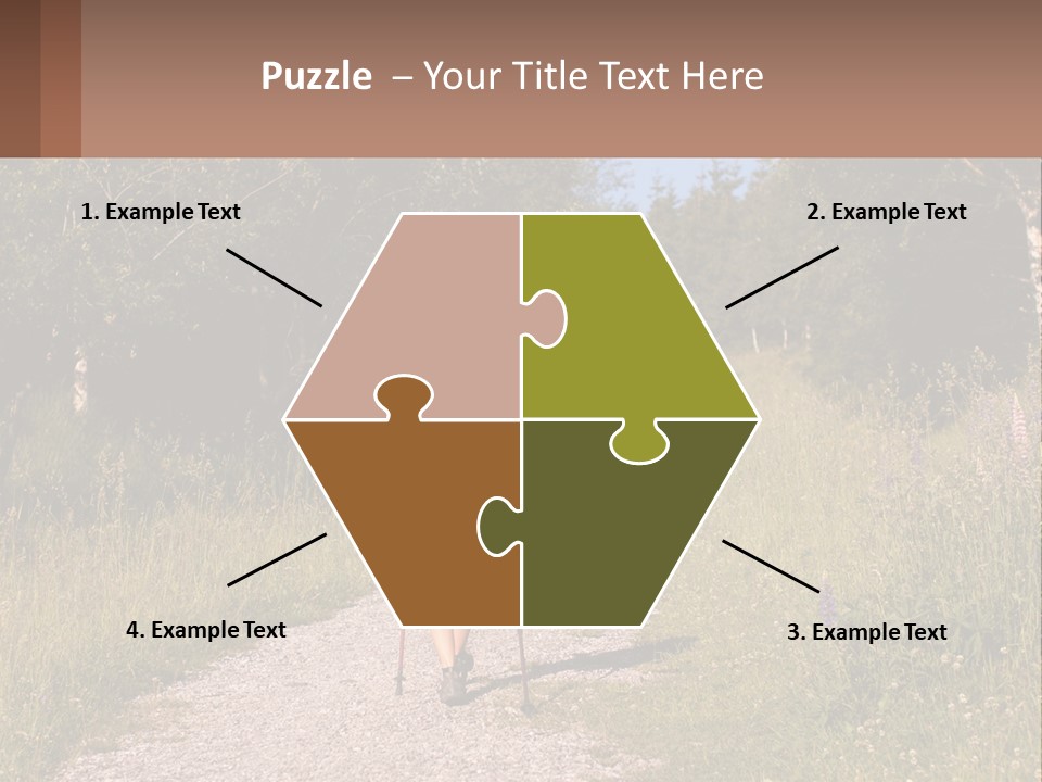 The Girl Goes On A Hike PowerPoint Template