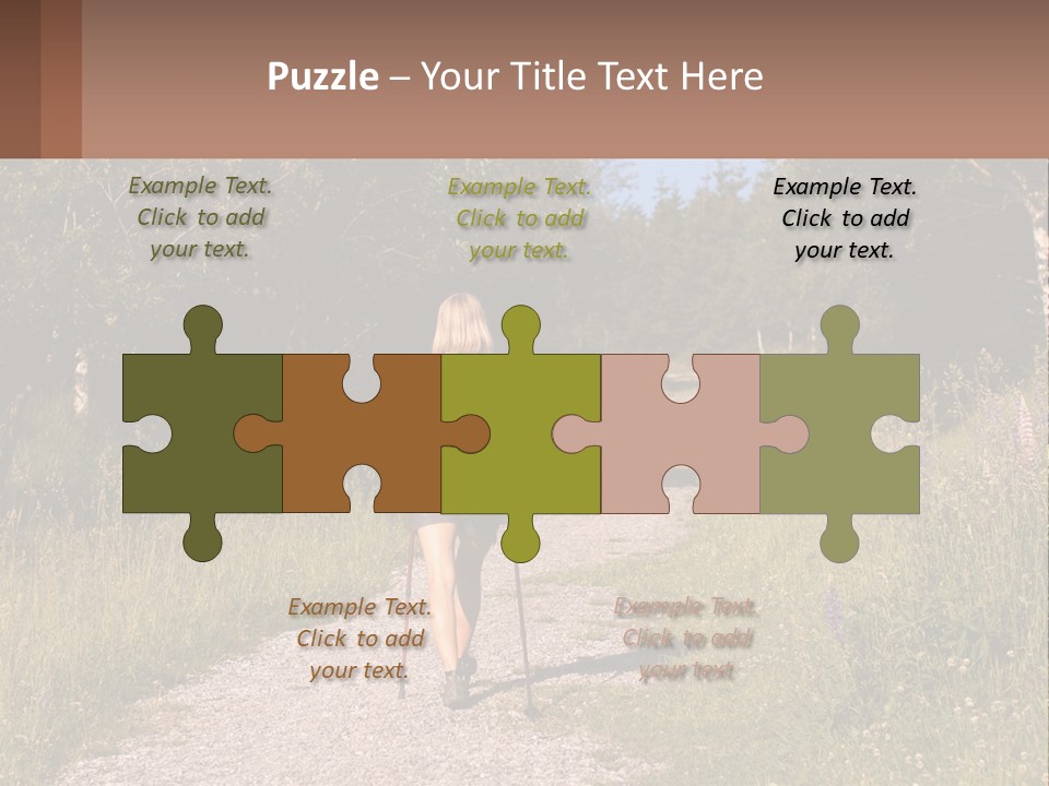 The Girl Goes On A Hike PowerPoint Template