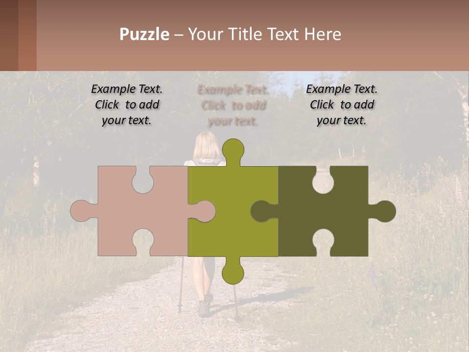 The Girl Goes On A Hike PowerPoint Template