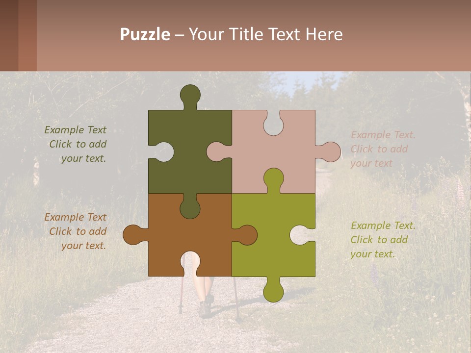 The Girl Goes On A Hike PowerPoint Template