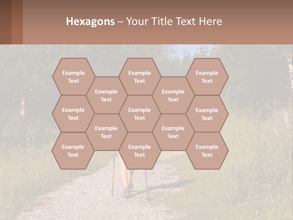 The Girl Goes On A Hike PowerPoint Template