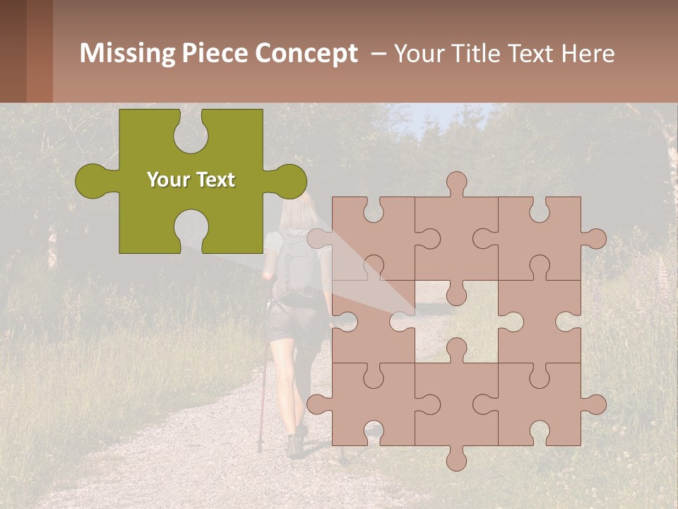 The Girl Goes On A Hike PowerPoint Template