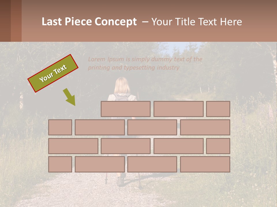 The Girl Goes On A Hike PowerPoint Template