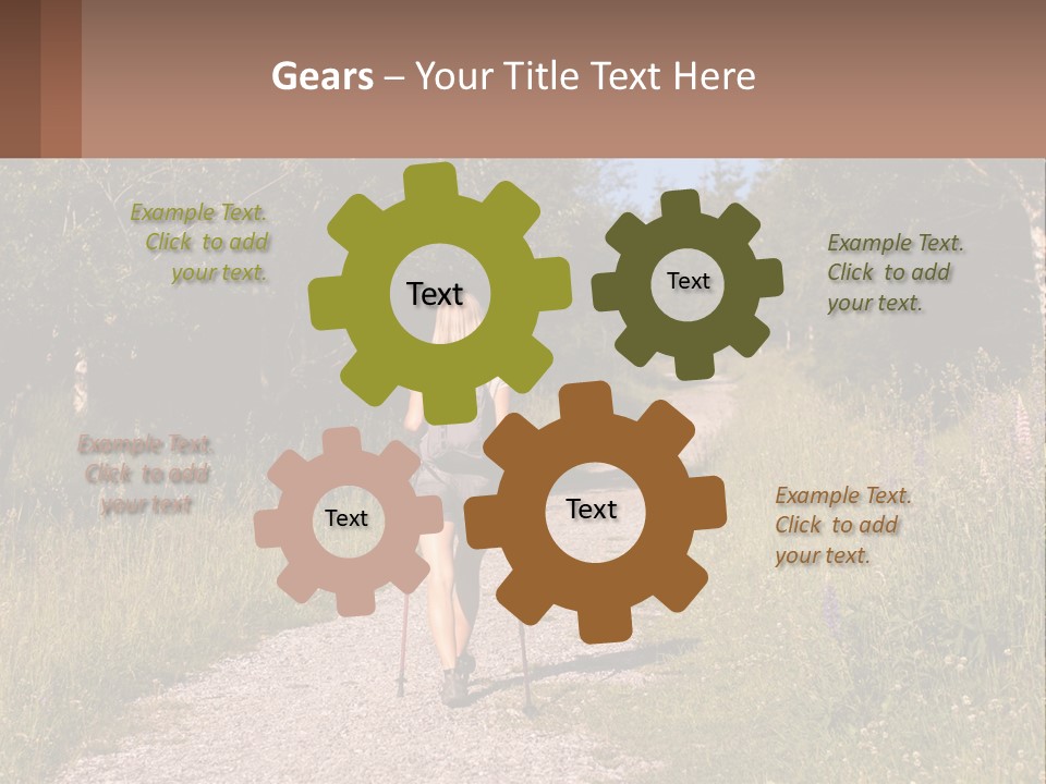 The Girl Goes On A Hike PowerPoint Template
