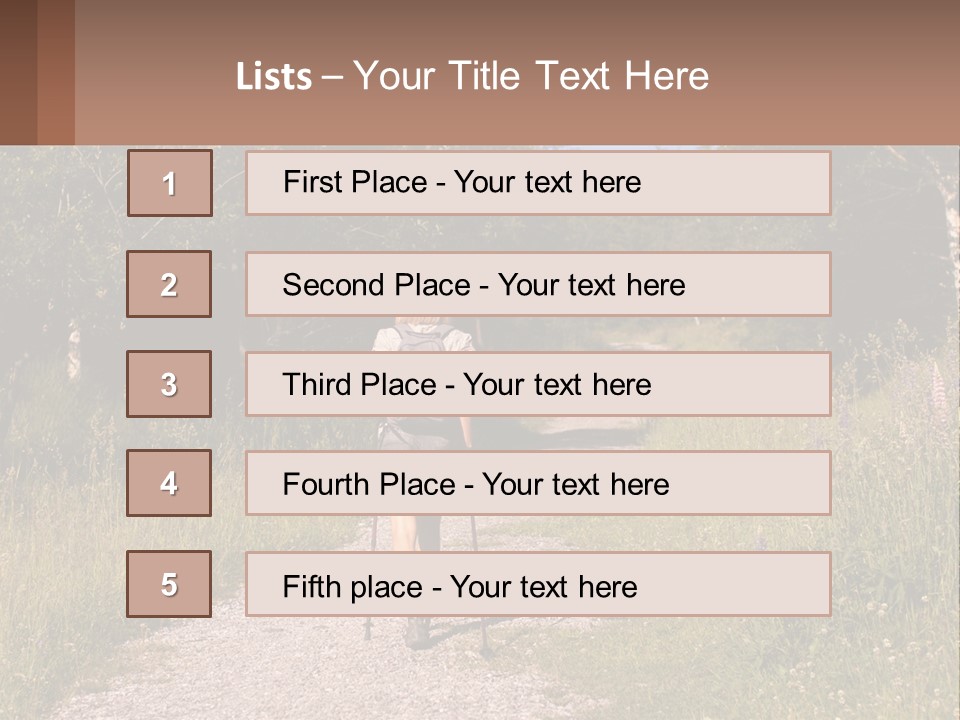 The Girl Goes On A Hike PowerPoint Template